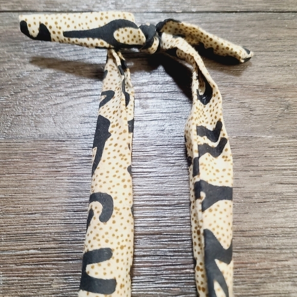 Vintage 80s 90s Chunky Multi Strand Beaded Leopard Statement Necklace - Picture 3 of 8